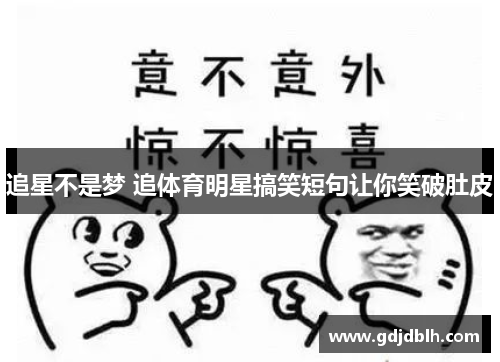 追星不是梦 追体育明星搞笑短句让你笑破肚皮